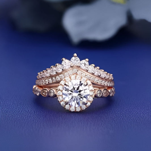 Elegant Rose Gold Round Ring