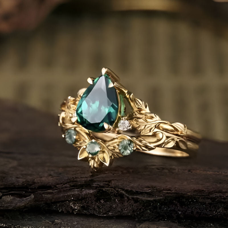 Elegant Waterdrop Flower Ring