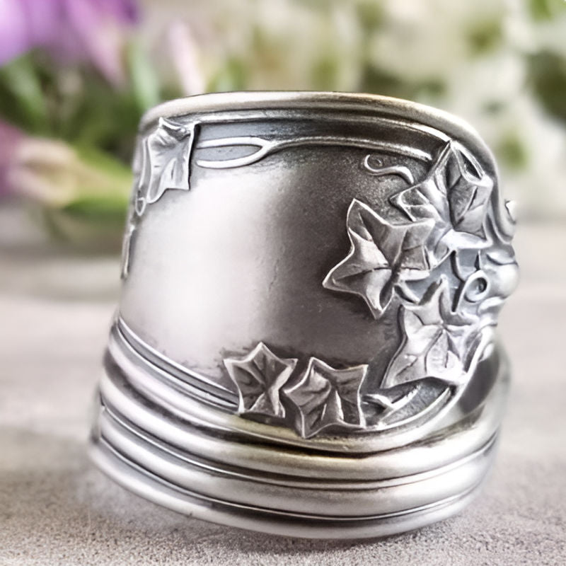 Vintage Geometry Flower Ring