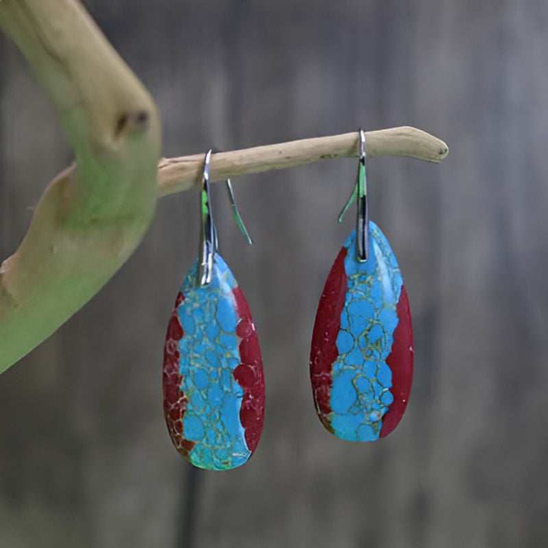 Vintage Waterdrop Geometry Earrings