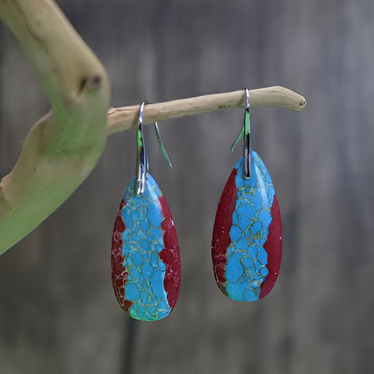 Vintage Waterdrop Geometry Earrings