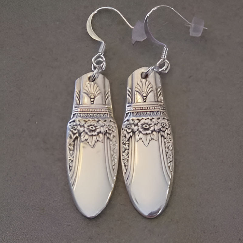 Vintage Waterdrop Round Flower Dangle Earrings