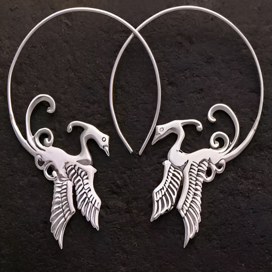 Vintage Silver Irregular Earrings