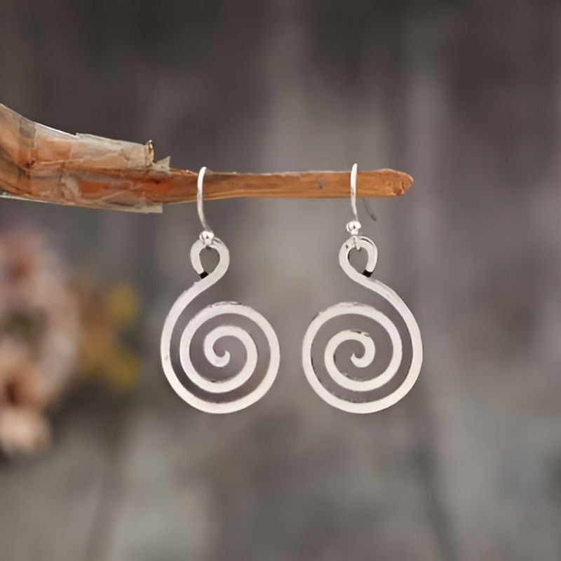 Vintage Spiral Wrapping Circle Earrings