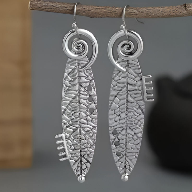 Vintage Leaf Drop Earrings
