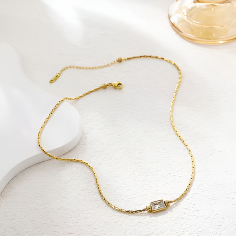 Elegant Sparkling Crystal Zircon Necklace