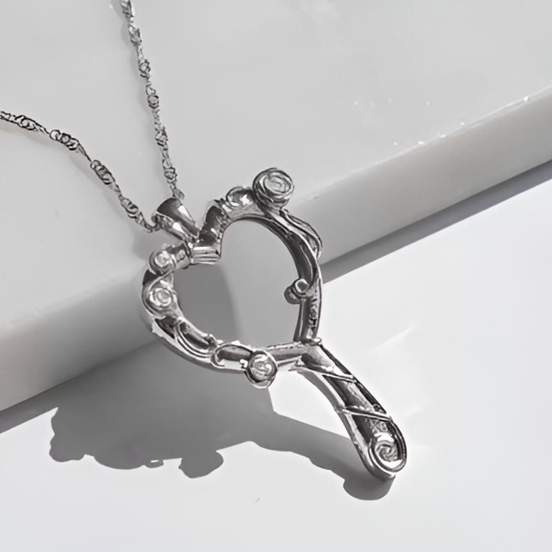 Silver Mirror Princess Locket Necklace