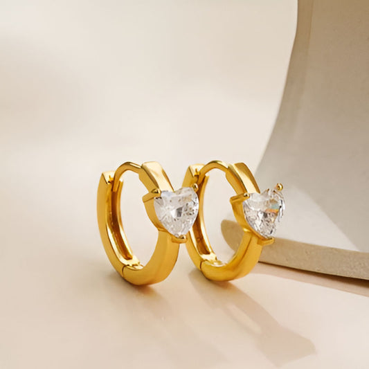 Elegant Heart Shape Zircon Earrings