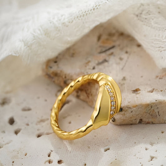 Gold Chunky Dome Ring