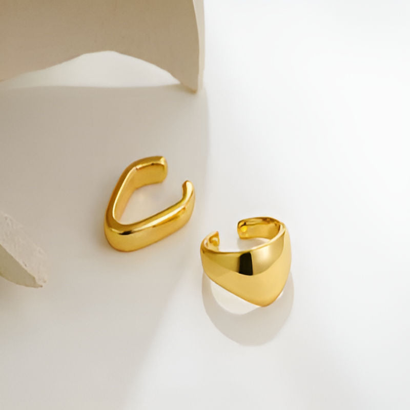 Gold Plated Clip Earrings