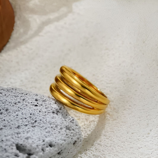 Gold Plated Round Knuckle Ring