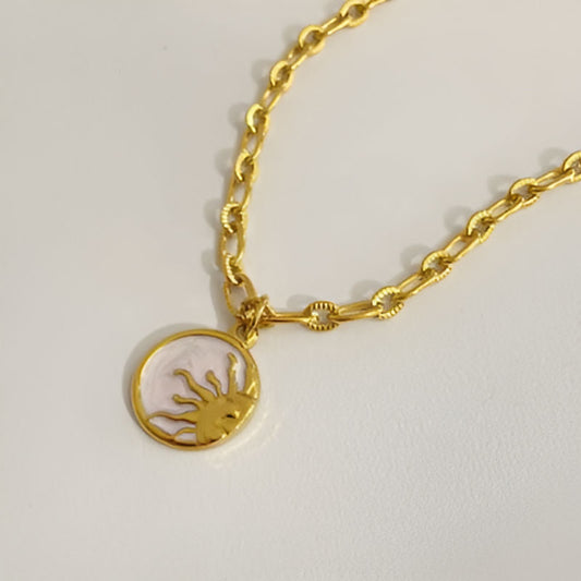 Vintage Moon Pendant Necklace