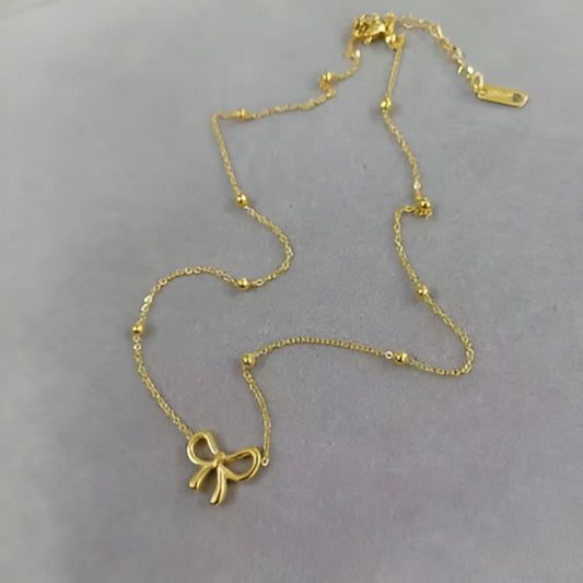 Elegant Bowknot Pendant Necklace