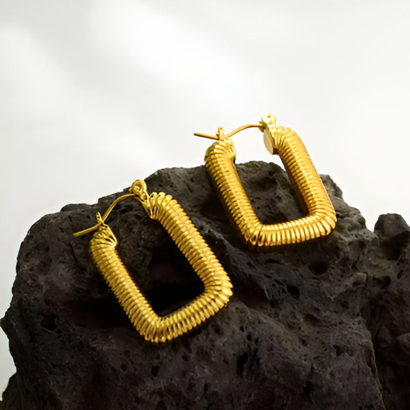 Vintage Thread Texture Earrings