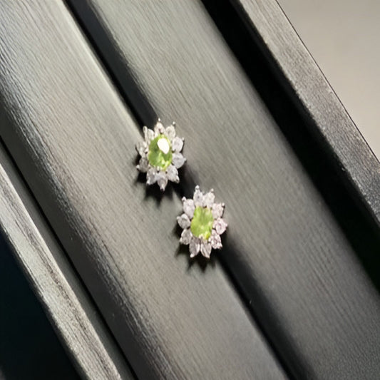Vintage Peridot Stud Earrings