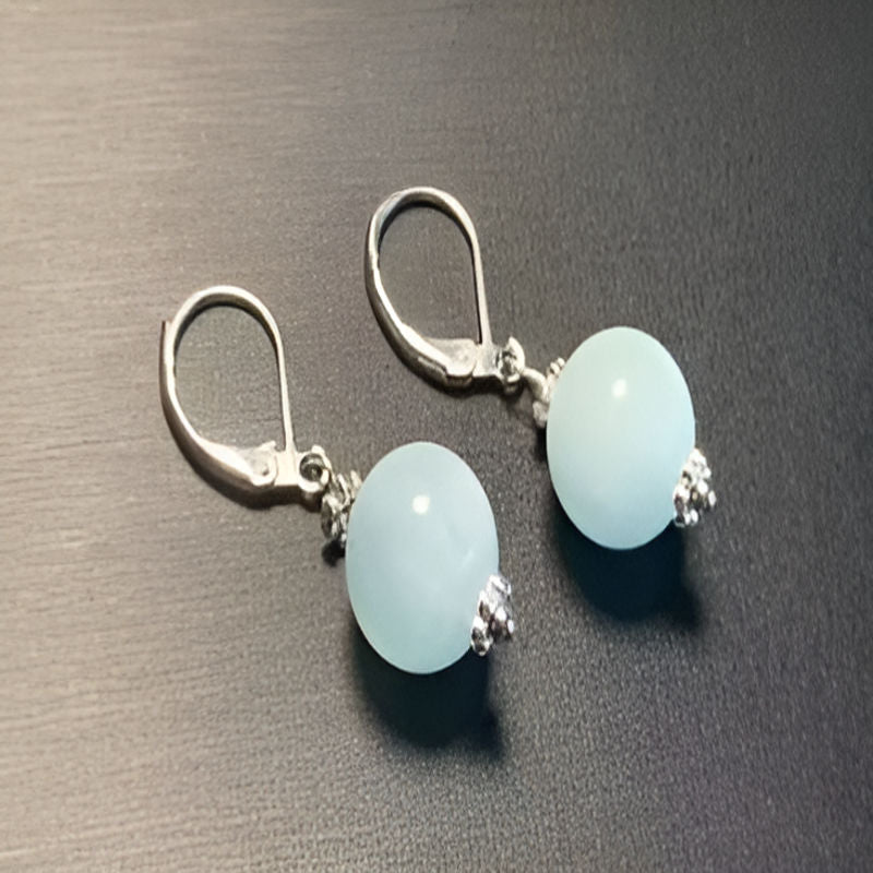 Vintage Aquamarine Drop Earrings