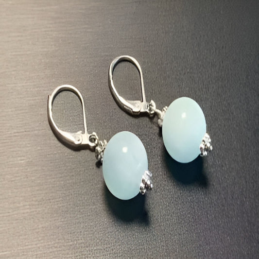 Vintage Aquamarine Drop Earrings