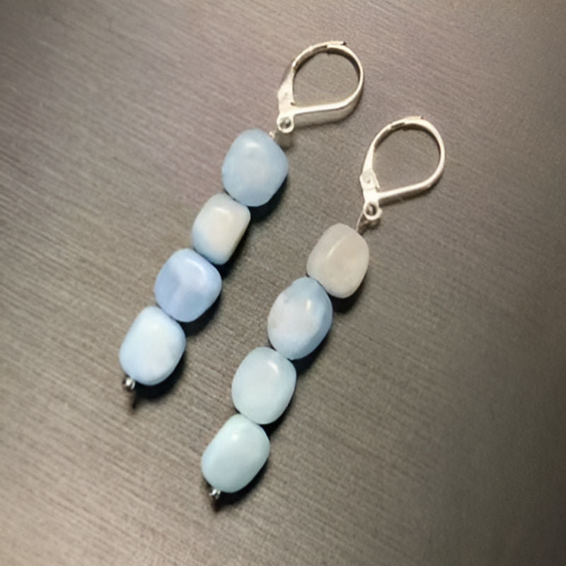 Vintage Aquamarine Energy Healing Earrings