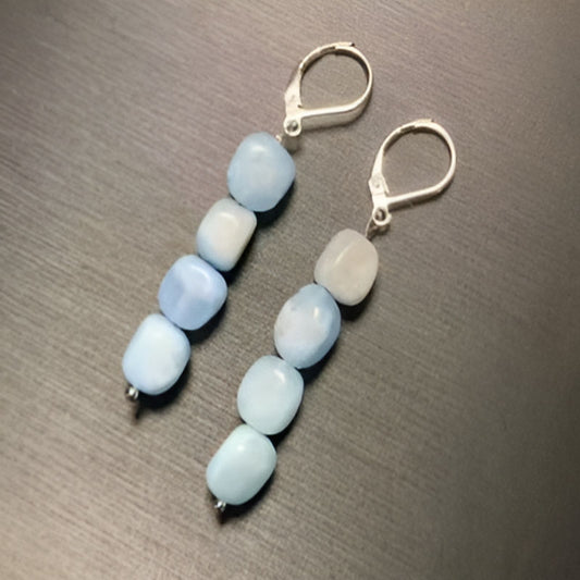 Vintage Aquamarine Energy Healing Earrings