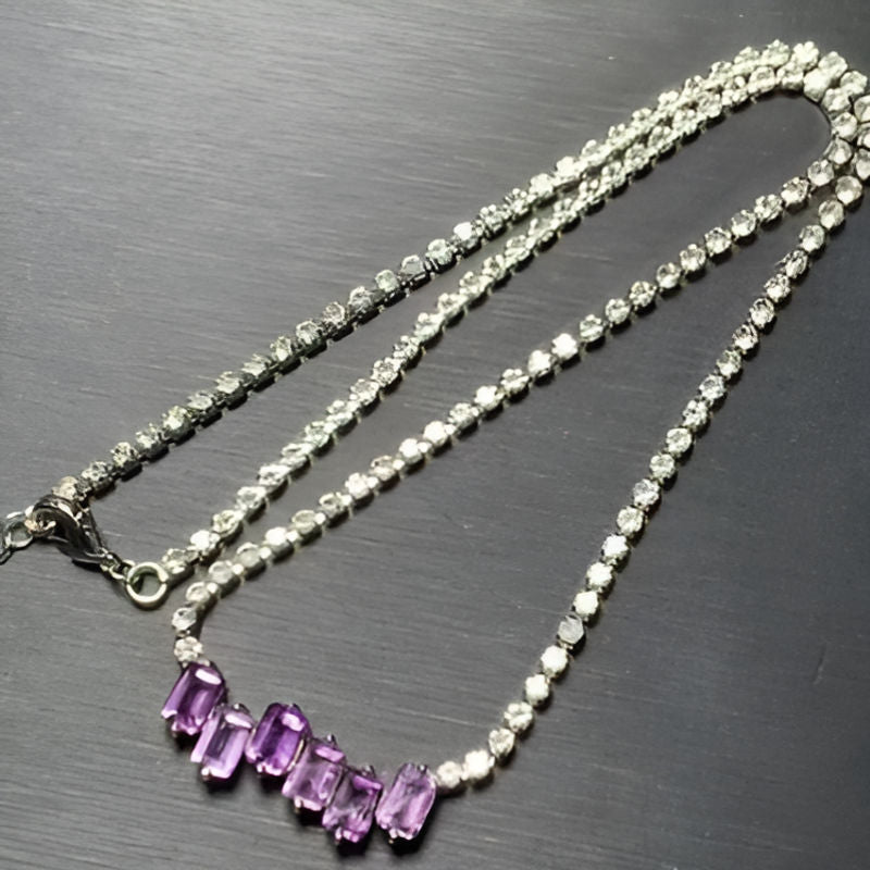 Vintage Amethyst Pendant Necklace