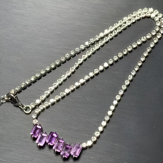 Vintage Amethyst Pendant Necklace