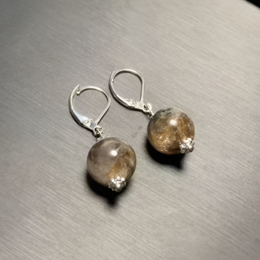 Vintage Herkimer Diamond Drop Earrings