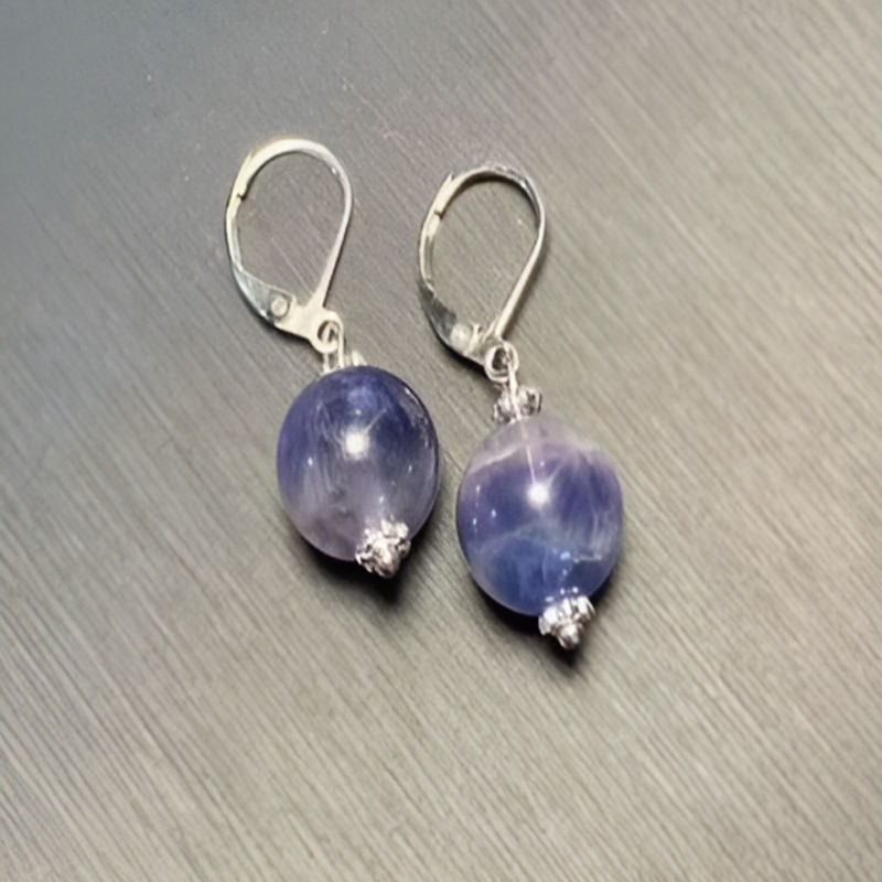 Vintage Green Fluorite Drop Earrings