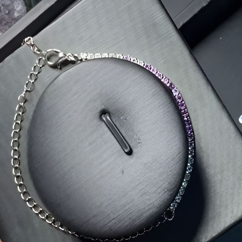 Vintage Amethyst Citrine Tennis Bracelet