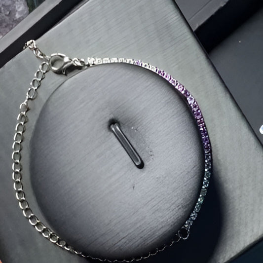 Vintage Amethyst Citrine Tennis Bracelet