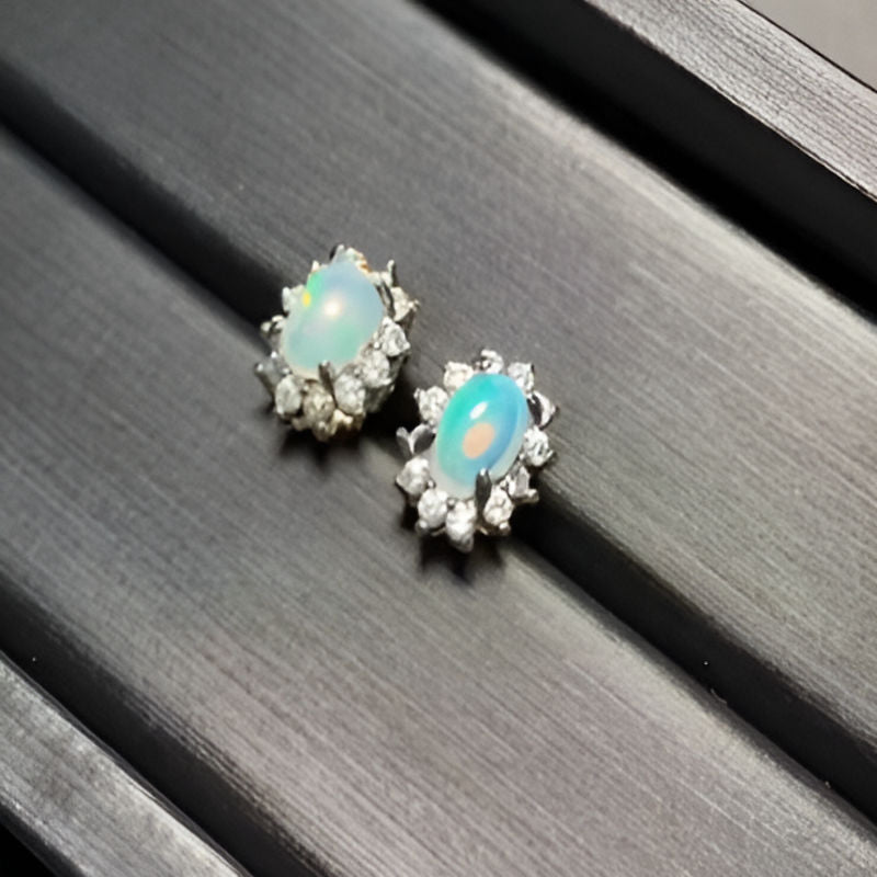 Vintage Opal Stud Earrings