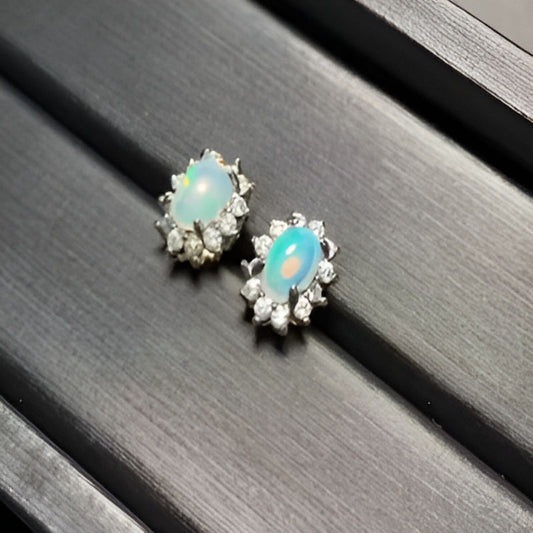 Vintage Opal Stud Earrings