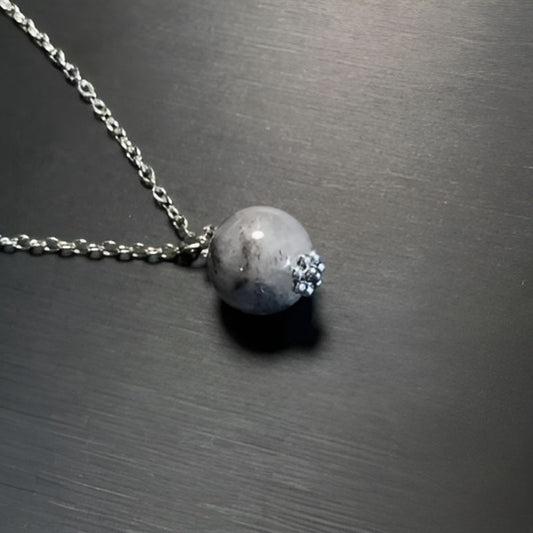 Vintage Herkimer Diamond Pendant Necklace