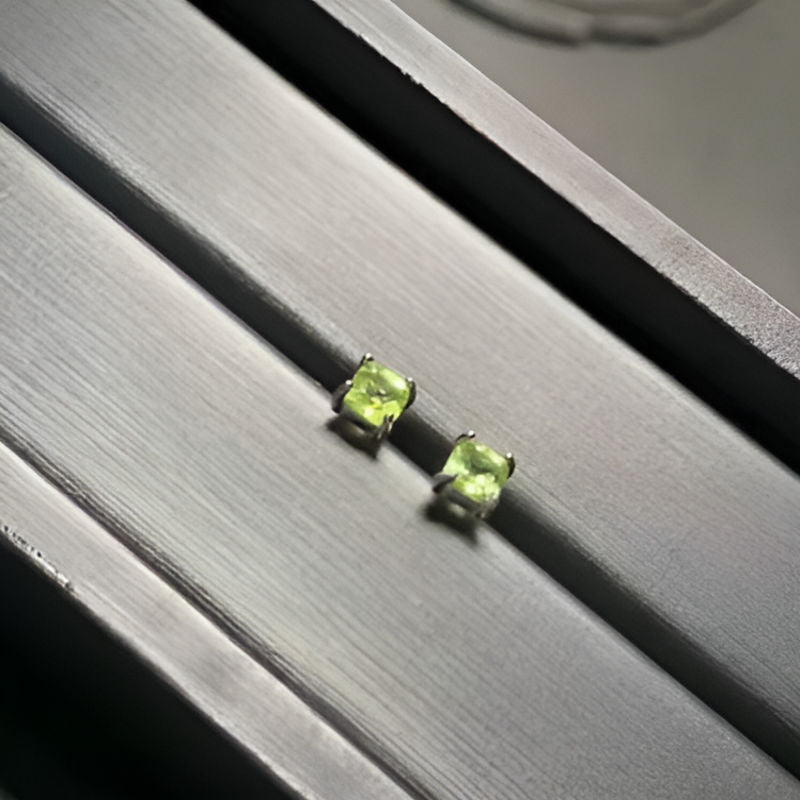 Vintage Peridot Stud Earrings