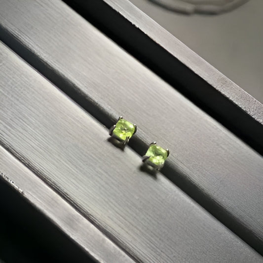 Vintage Peridot Stud Earrings