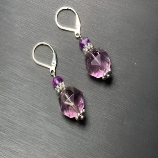 Vintage Amethyst Drop Earrings