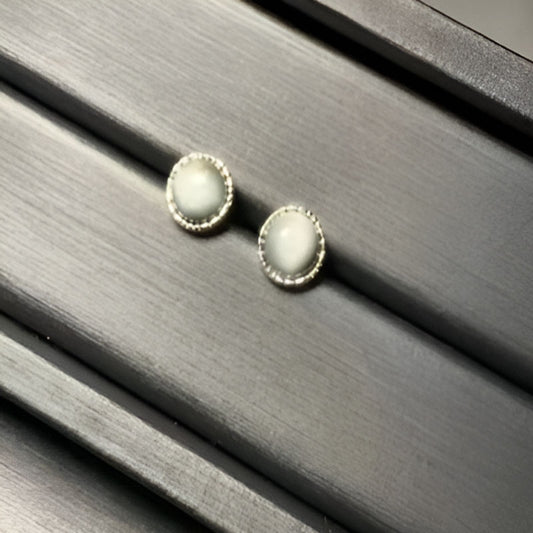 Vintage Hawk's eye Stud Earrings