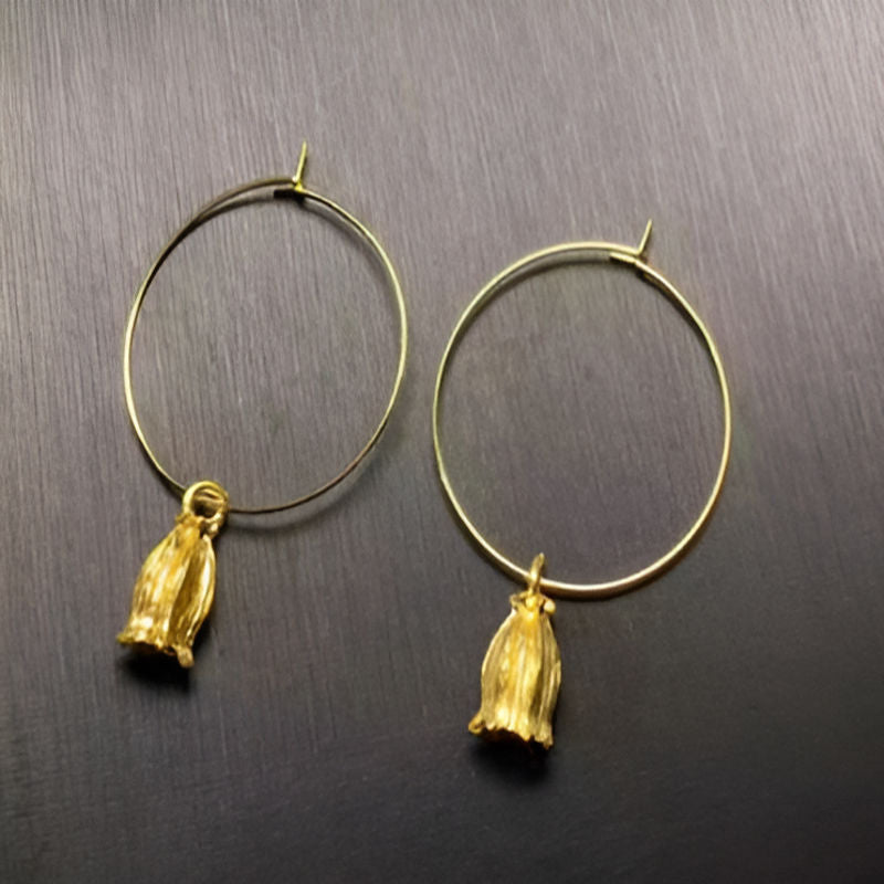 Vintage Flower Hoop Earrings