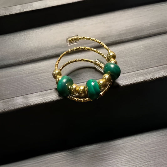 Vintage Natural Malachite Ring