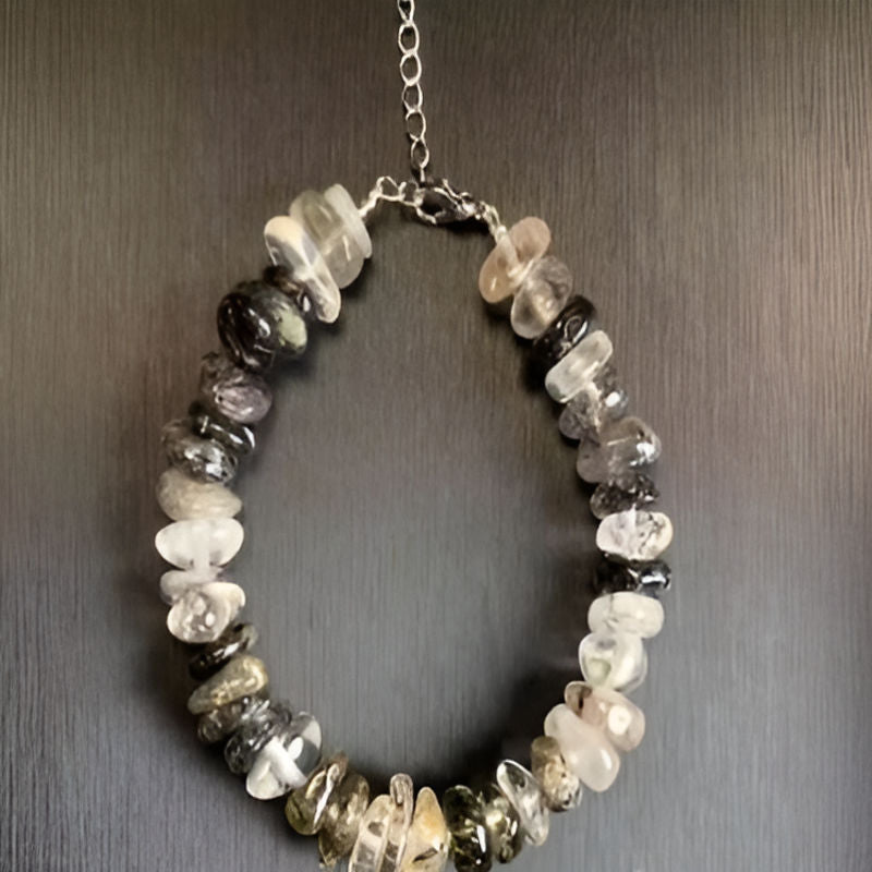 Vintage Black Rutilated Quartz Bracelet