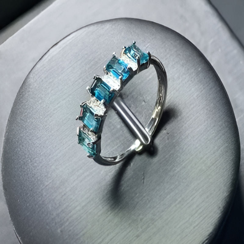 Vintage Natural Blue Topaz Ring