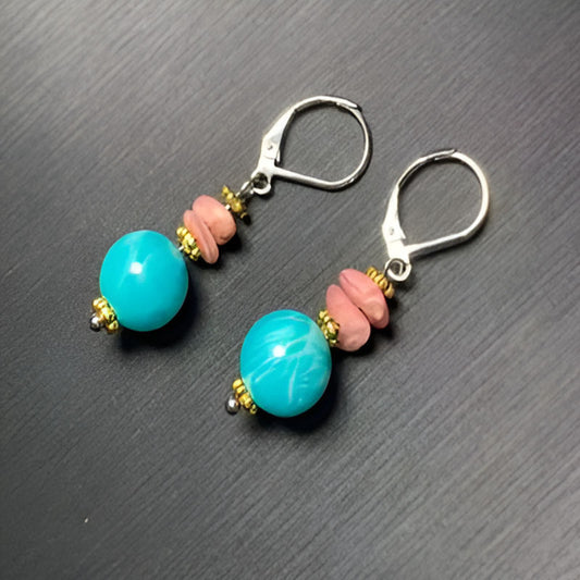 Vintage Amazonite Drop Earrings