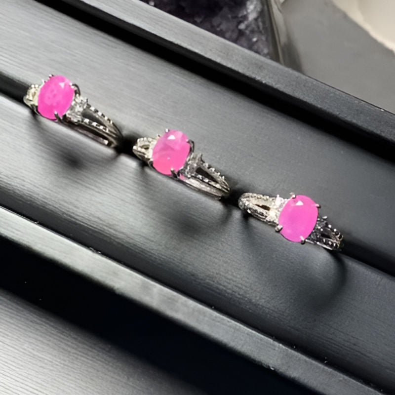 Vintage Natural Red Ruby Ring