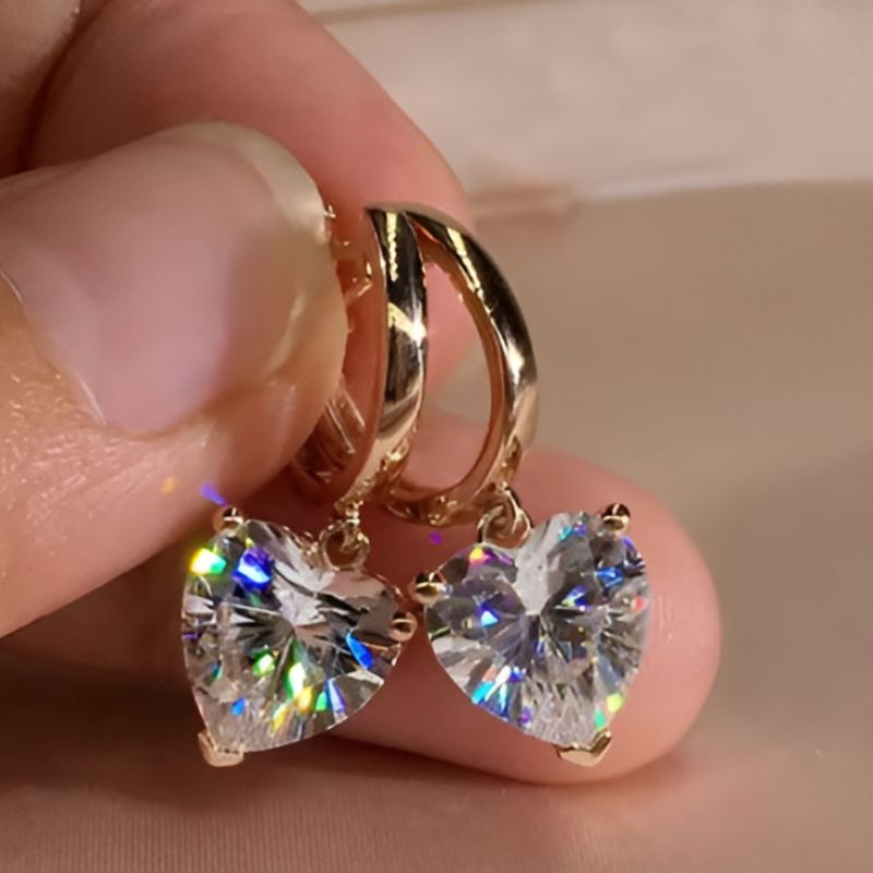 Elegant Gold Love Earrings