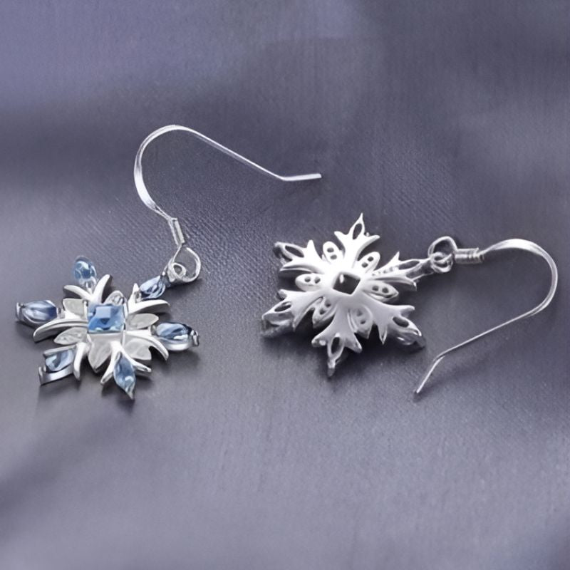 Vintage Silver Snowflake Earrings