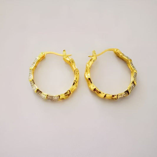 Gold Twisted Hoop Earrings
