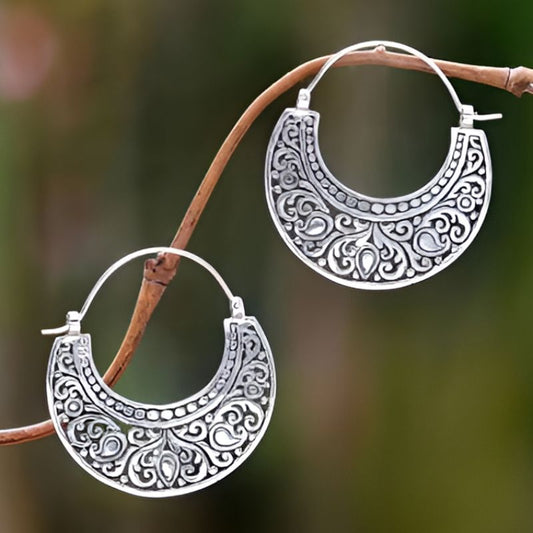 Vintage Silver Boho Earrings