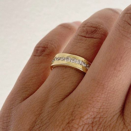 Vintage Zirconia Gold Ring