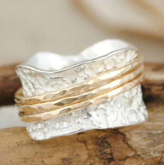 Vintage Gold and Silver Threads Ring