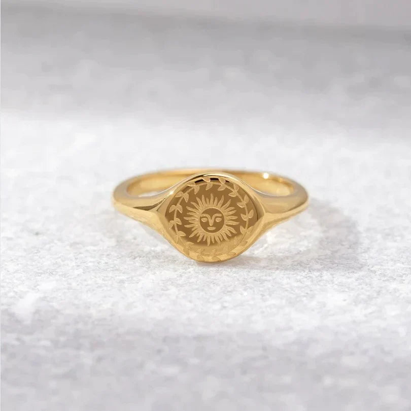 Gold Sun God Ring